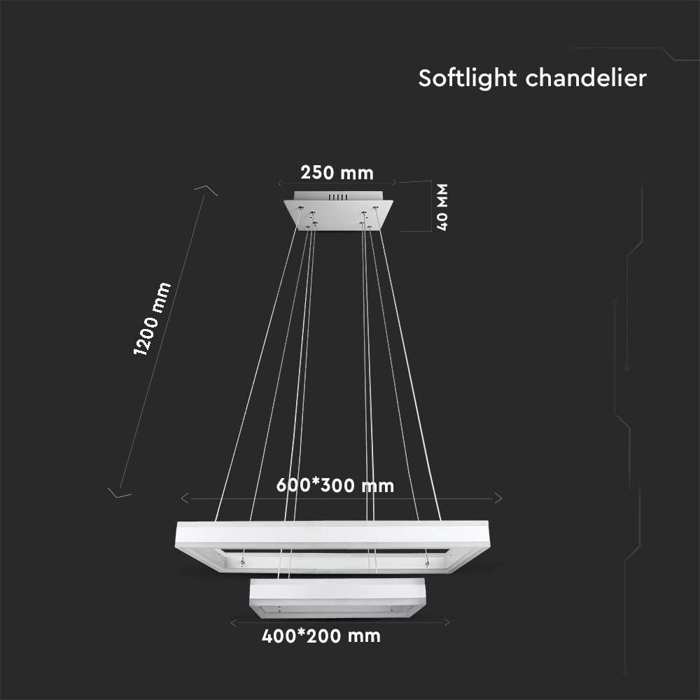 V-TAC Kronleuchter 113W Warmweiss 650mm IP20