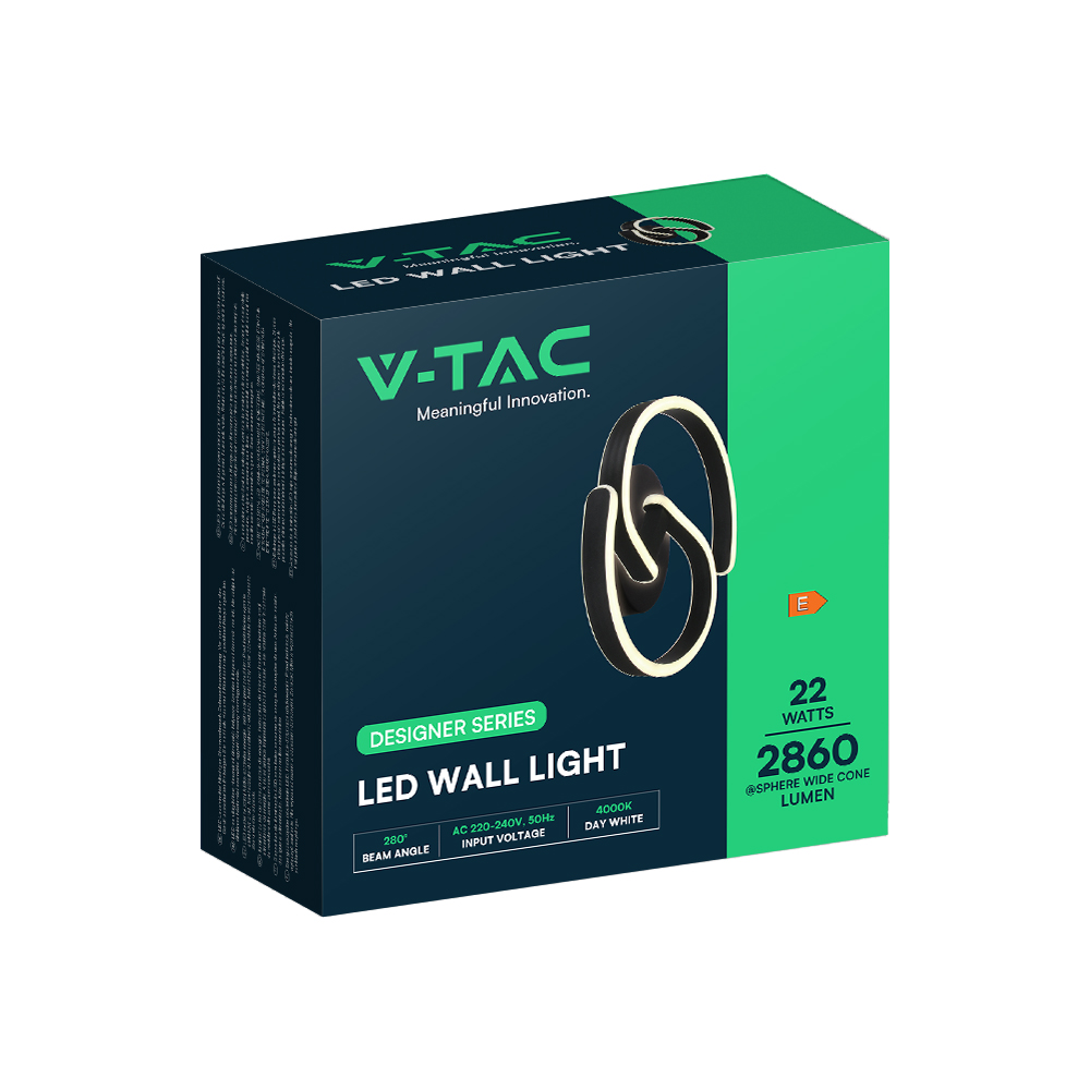 V-TAC Designer Wandleuchte 22W 4000K IP20