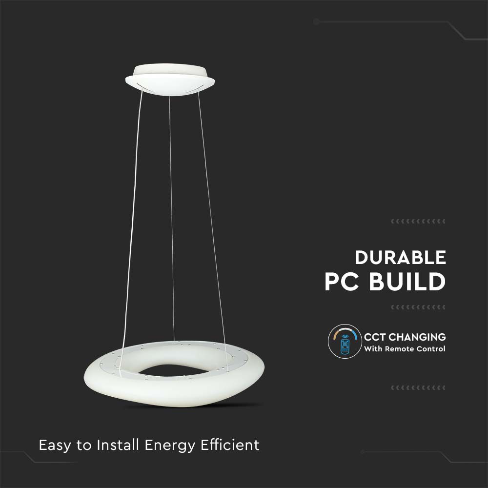 V-TAC Pendelleuchte 36W Rund 3IN1 670mm IP20