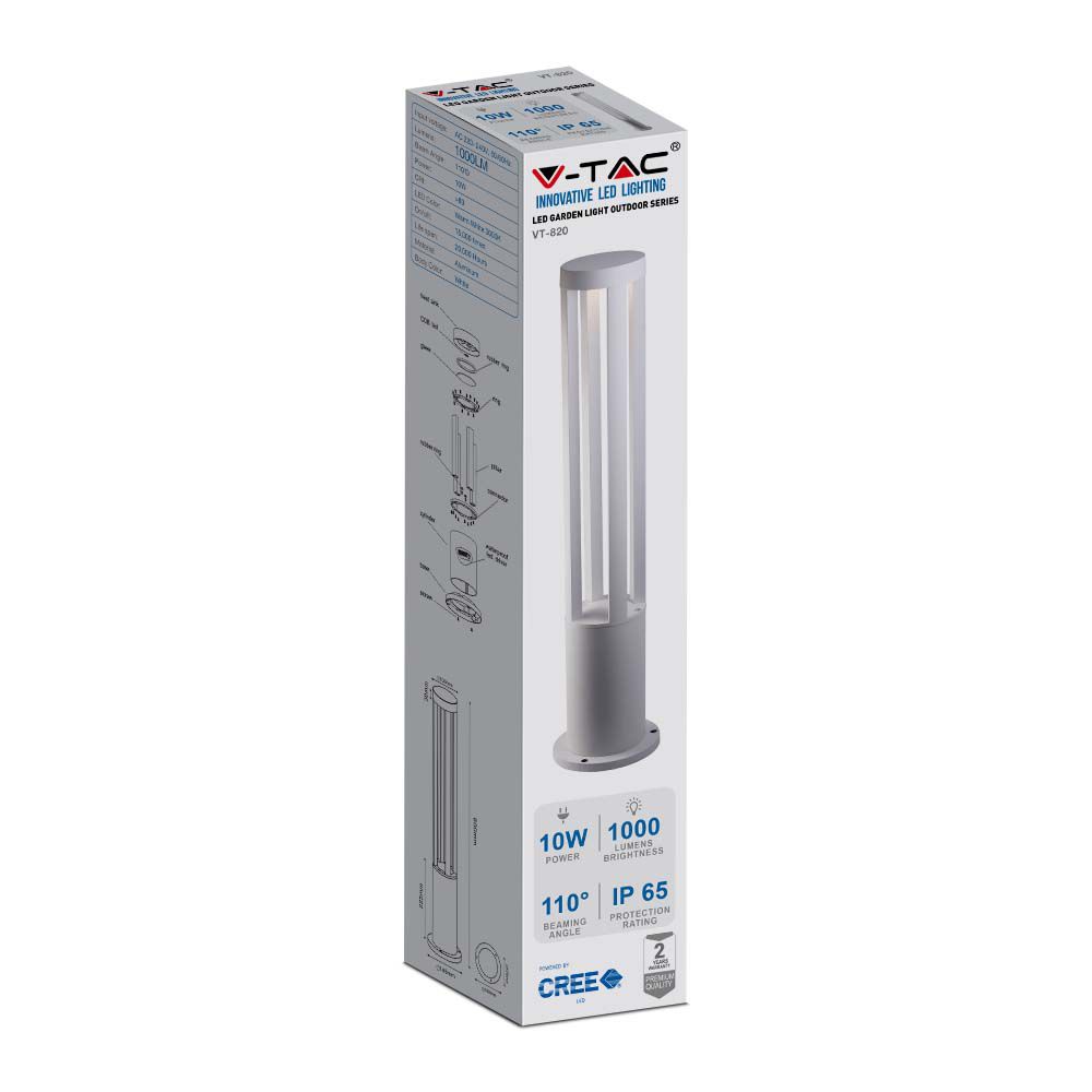 V-TAC Bollardleuchte 10W 4000K 855mm IP65