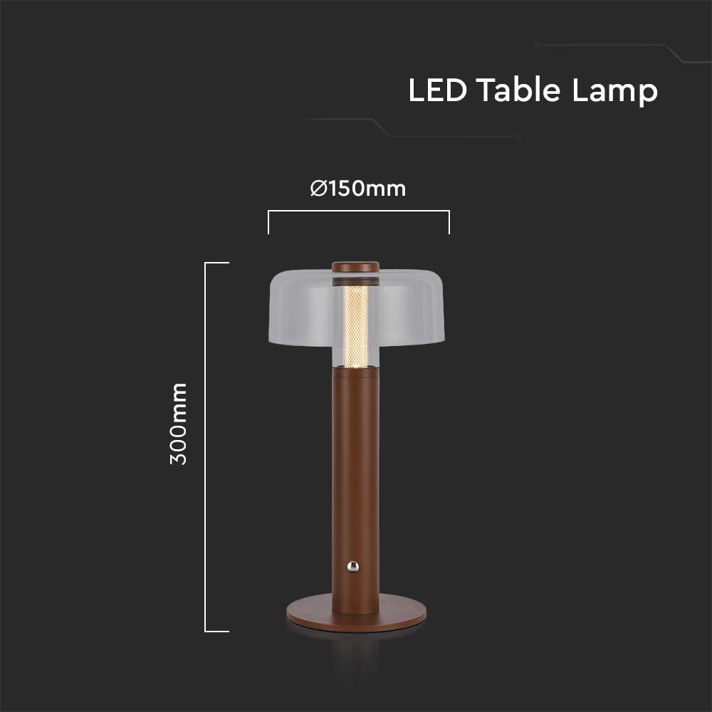 V-TAC Tischlampe 1W Warmweiss 185mm IP20