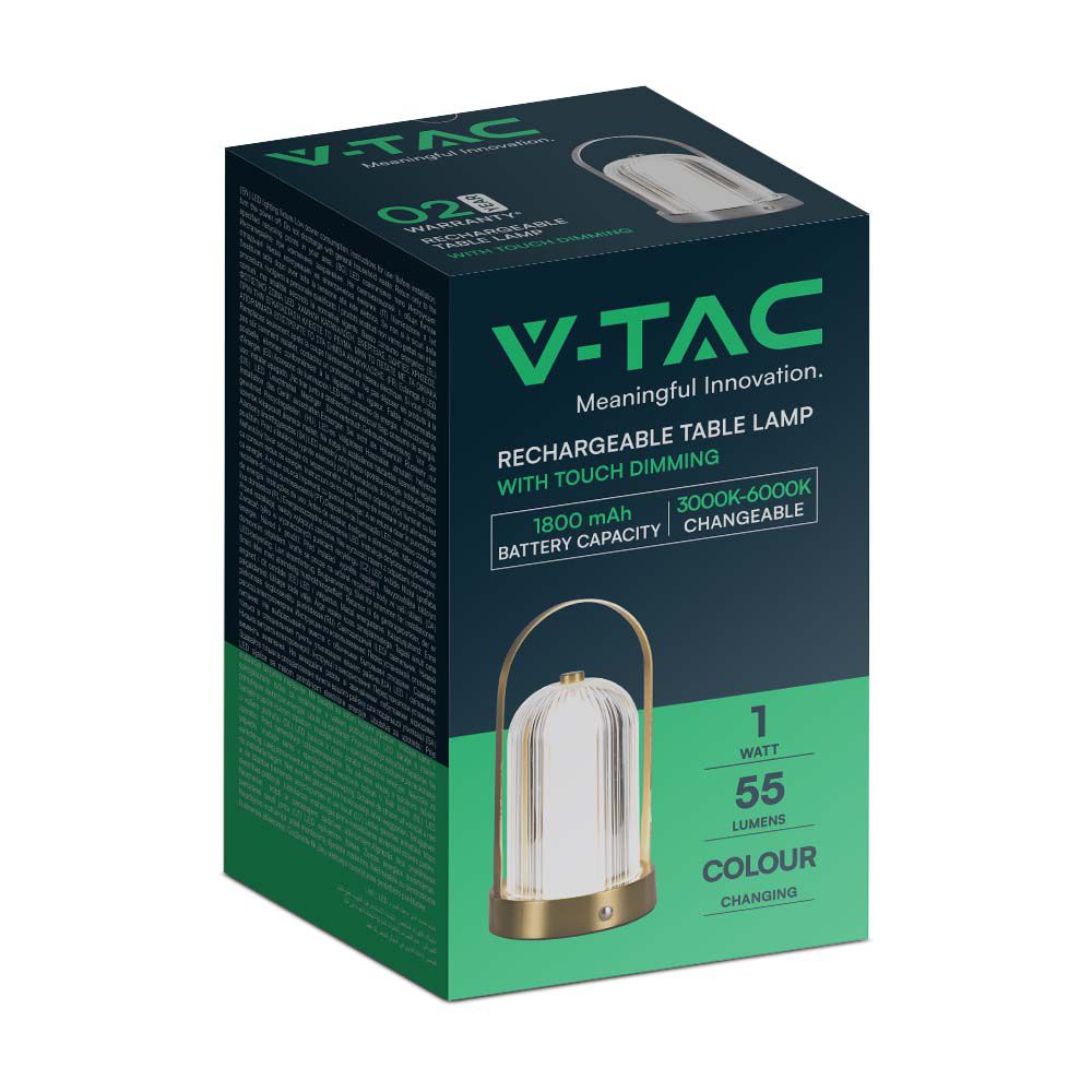 V-TAC Tischlampe 1W 3IN1 155mm IP20