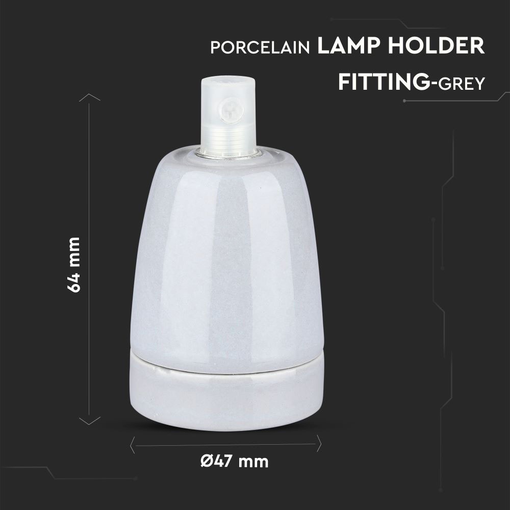 V-TAC Pendelleuchte E27 60W Grau 48mm IP20