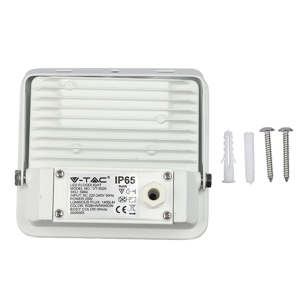 V-TAC LED Flutlicht RGB+3IN1 20W IP65