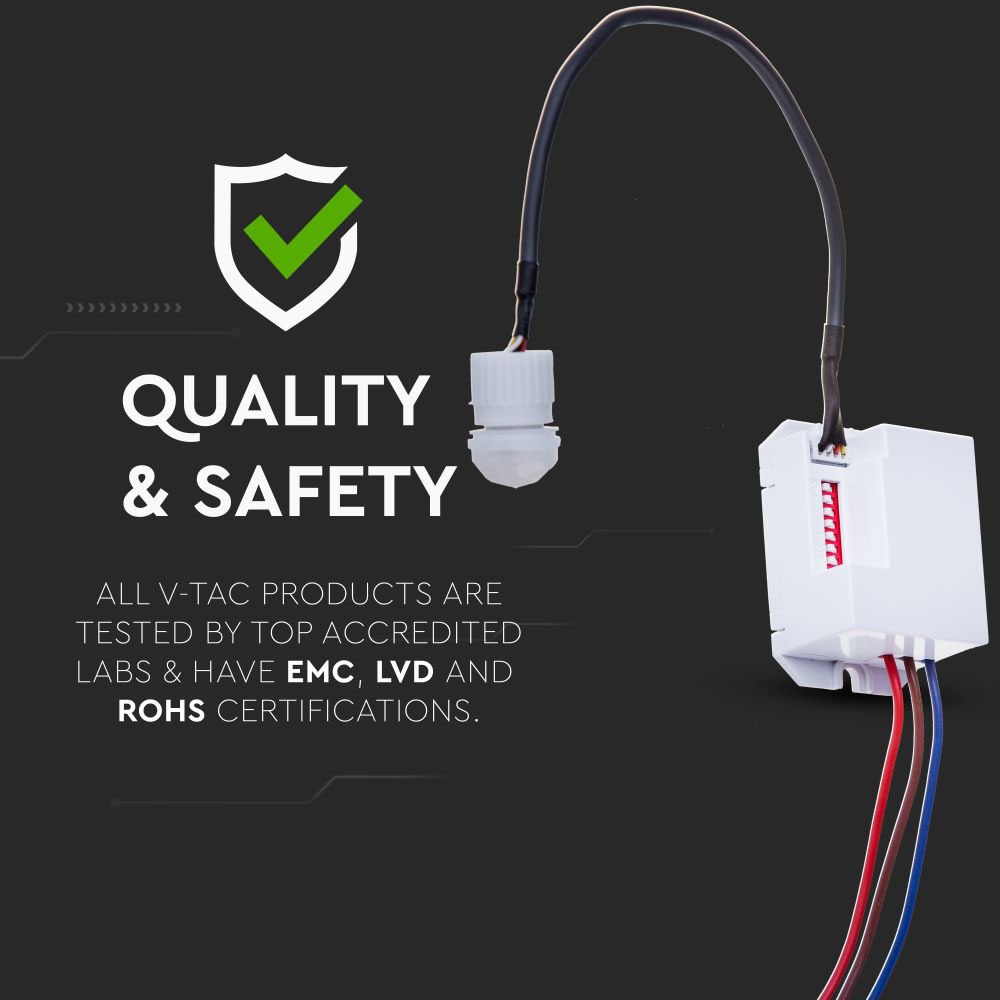 V-TAC Bewegungsmelder Infrarot IP65 45mm