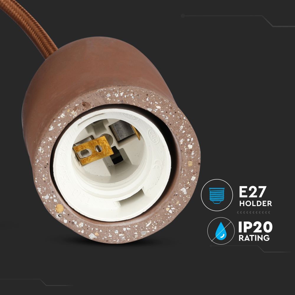 V-TAC Pendelleuchte E27 60W Beton IP20