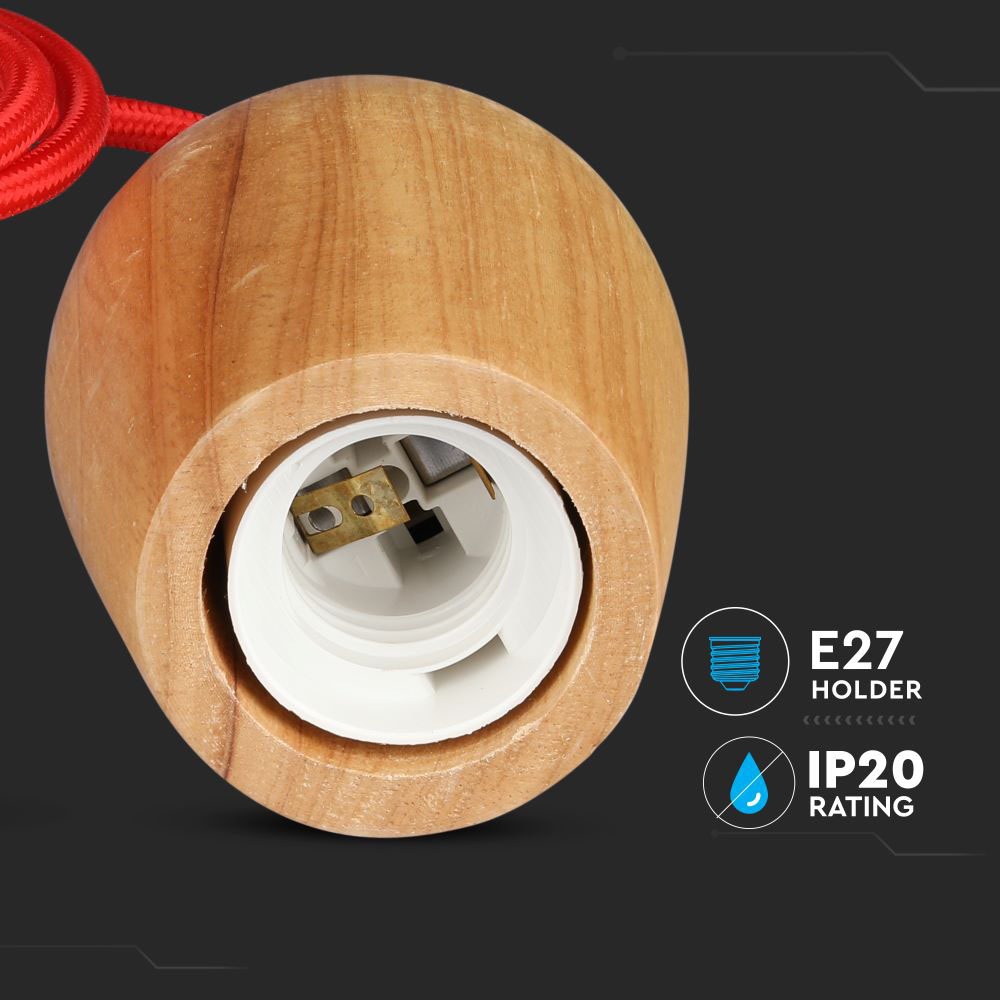V-TAC Pendelleuchte E27 60W IP20 110mm