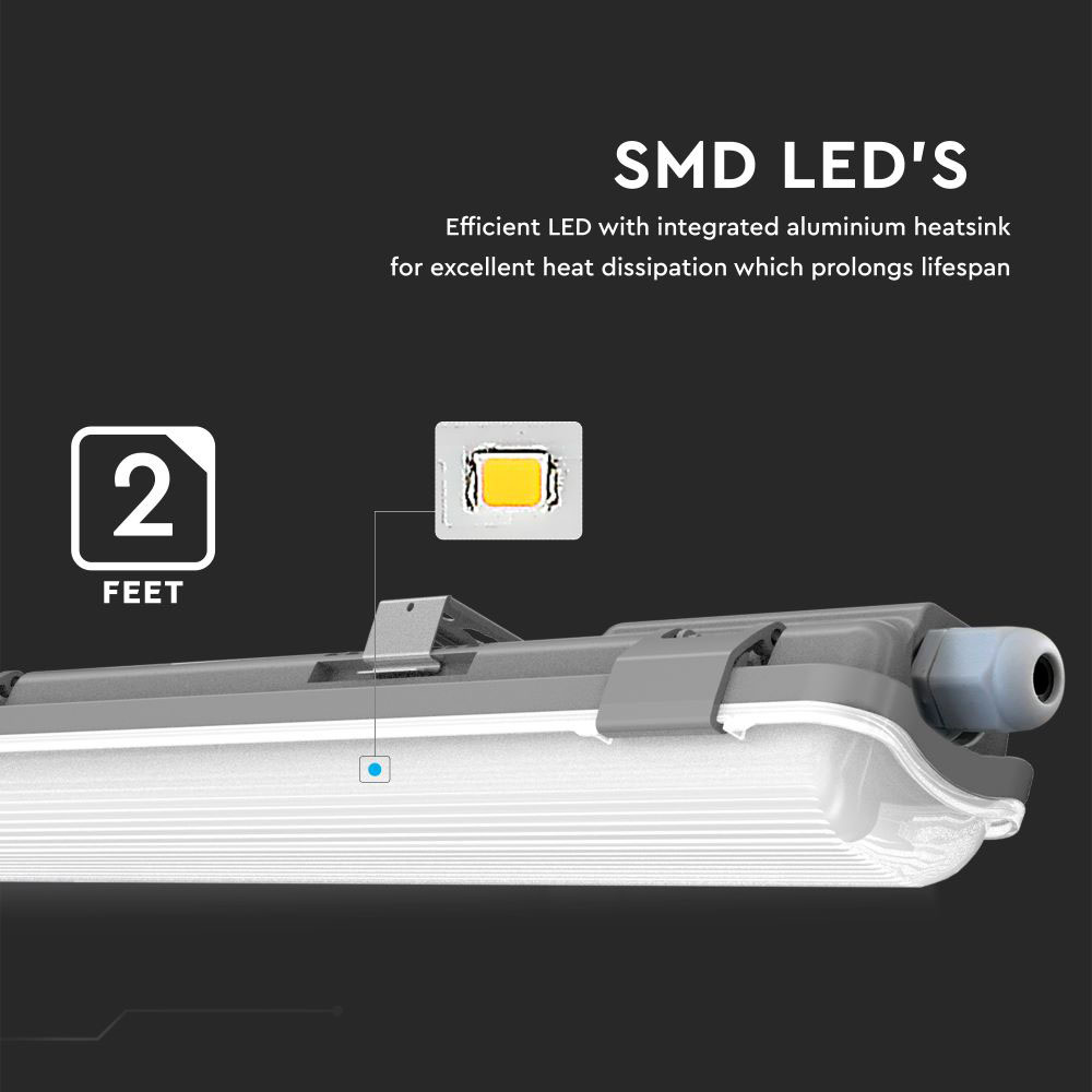 V-TAC LED Leuchte 18W 6400K 1280mm IP65