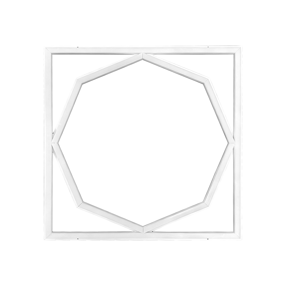 V-TAC LED-Panel 595x595 mm 72W Achteck-Design Dual-Lifud-Treiber flimmerfrei Tageslichtweiß 6500K
