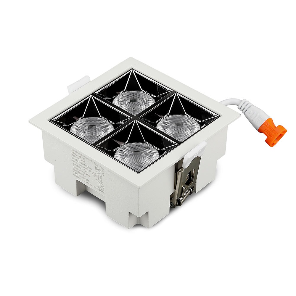 V-TAC LED Downlight 16W Quadrat Warmweiss
